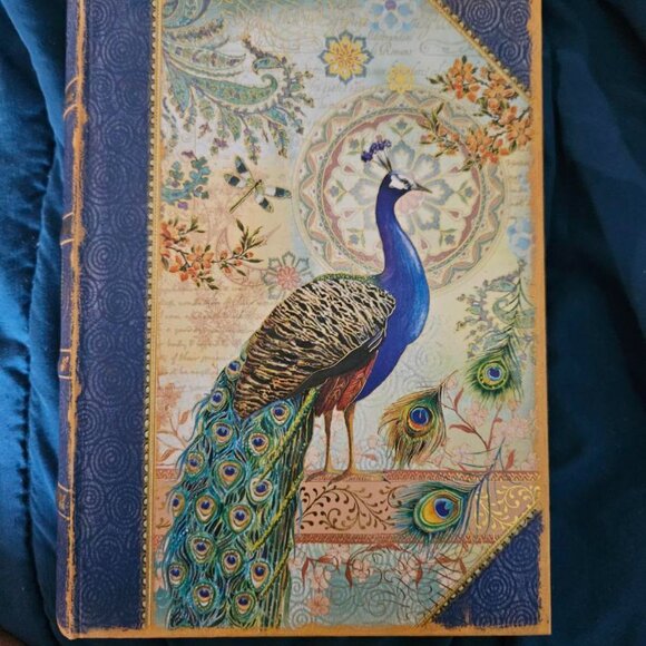 Peacock Decorative storage box designed to look like a book - Picture 1 of 3